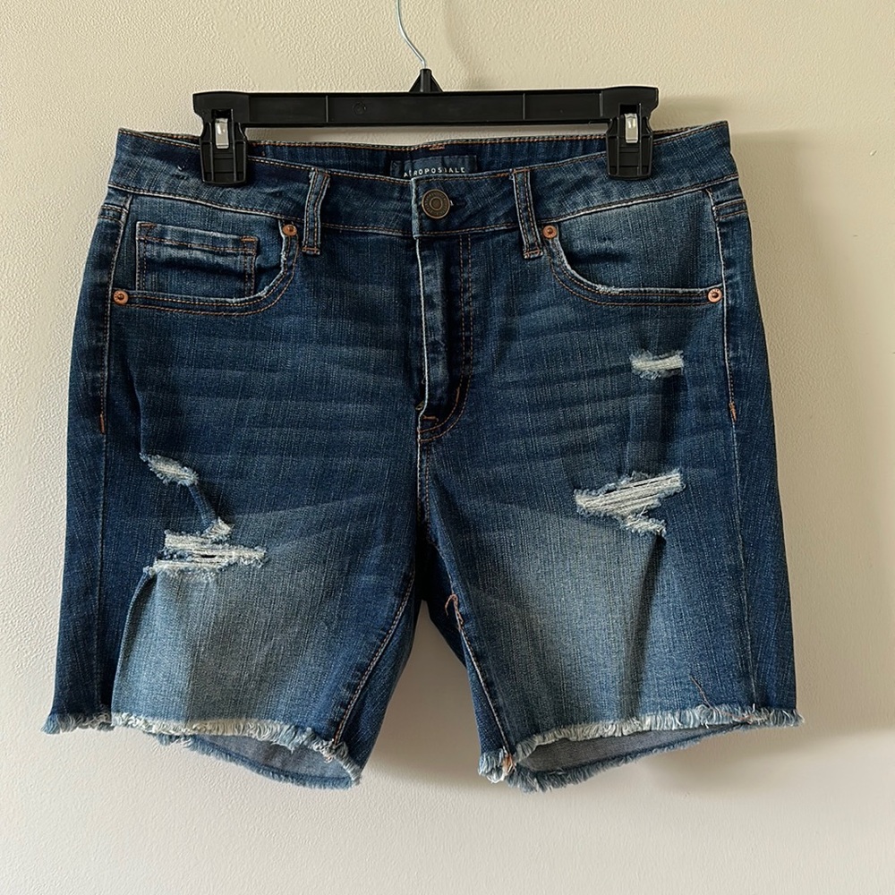 Biker Jean shorts